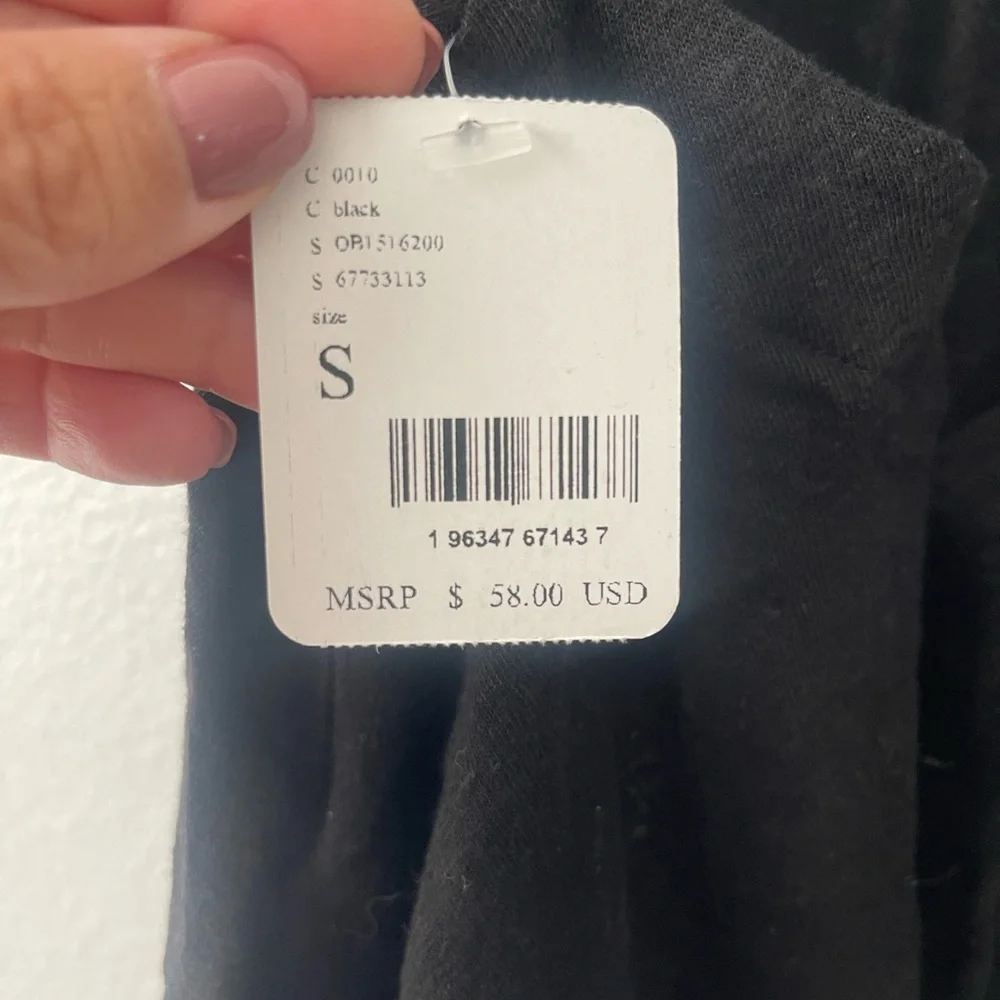 Free People Women’s Long Weekend Knit Halter Tank Black Size Small NWT $58 - Picture 5 of 9